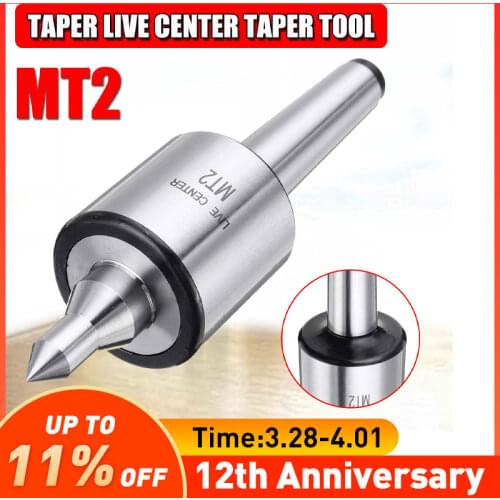 MT2 0.001 Accuracy 5000rpm Max Steel Lathe Live Center Taper Tool Triple Bearing CNC Live Revolving Milling Center Taper Machine