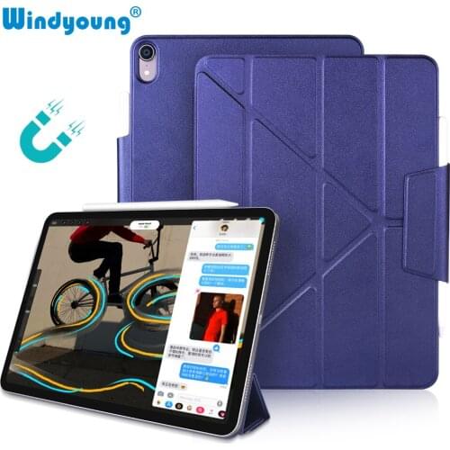 Case for iPad Pro 11 12.9 2018 Multi-Fold PU Leather Stand Smart Cover Magnetic Case for iPad Pro 12.9 11 inch with Pencil Hold