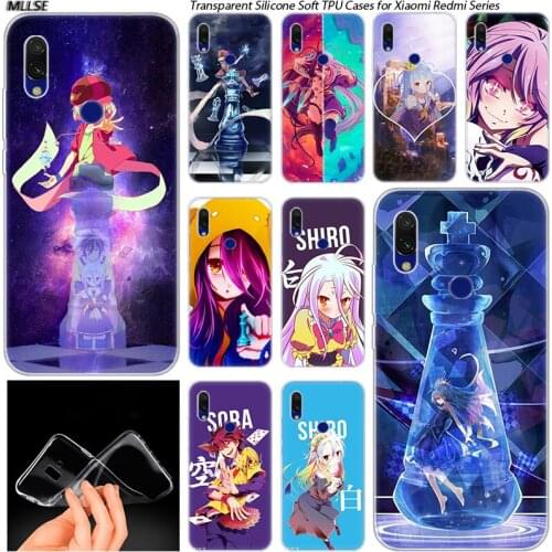 Anime Game NO life Hot Soft Silicone Case for Xiaomi Redmi K20 7 7A 5 5Plus 6 6A S2 Note 8 7 6 5 Pro Fashion Cover