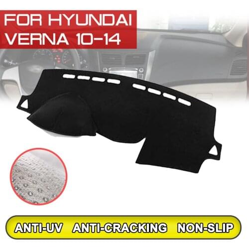 For Hyundai Verna 2010 2011 2012 2013 2014 Car Dashboard Mat Anti-dirty Non-slip Dash Cover Mat UV Protection Shade