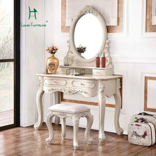 Louis Fashion Dressers European Dresser Bedroom Small Dresser Princess Dresser French Solid Wood Dressing Cabinet