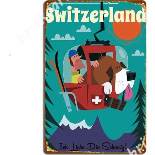 Switzerland Poster Metal Signs Club Home Club Bar Design Plaques Tin sign Posters