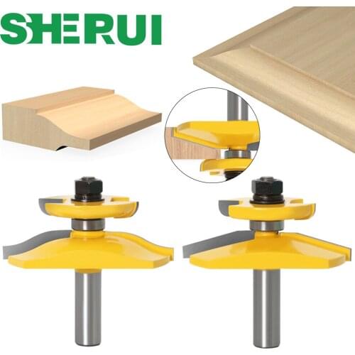 1pc 12mm 1/2 Shank Raised Panel Router Bit with Backcutter Cove 3-1/4 Tenon Bit Woodworking Milling Cutter for Wood