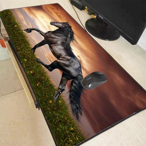 Mairuige 900*400*3MM Horse Animal Extended Gaming Mouse Pad Mat XXL Stitched Lock Edges Waterproof Rubber Mousepad Keyboad Mat