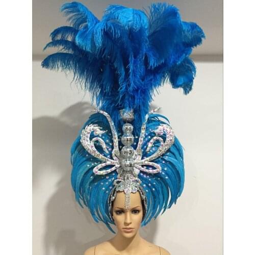 Latin dance Samba accessories Fashion exquisite headdress feathers Delicate dance shows accessories Samba clothing
