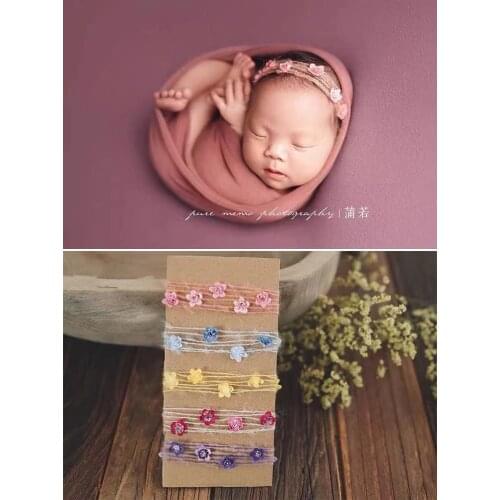 Jane Z Ann Small flowers headwear Baby grils Photo Studio shooting Newborn props 3 colors
