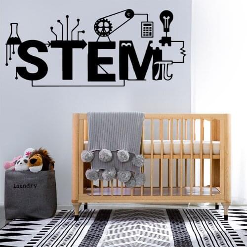 Cute Chemical Experiment Vinyl Decals Wall Stickers For Bedroom Decoration Waterproof Wall Art Decal