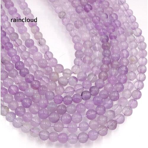 Natural lavender amethyst 5mm small beads for needlework bracelet DIY necklace bijoux perles special kralen jewelery making