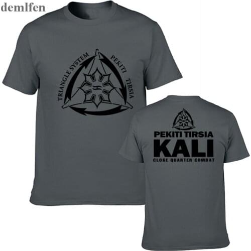 New Pekiti Tirsia Kali Philippine Army Filipino Special Black T-shirt Mens 100% Cotton Short Sleeve Tees Tops