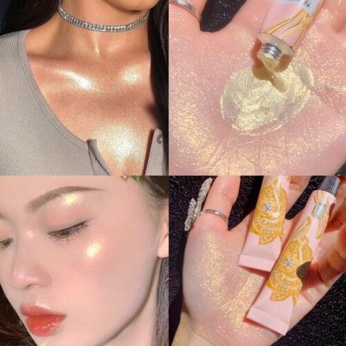 Crystal Diamond Liquid Highlighting Brightening Long-lasting Shiny Face Body Makeup Repair Liquid Highlighters Palette Cosmetics