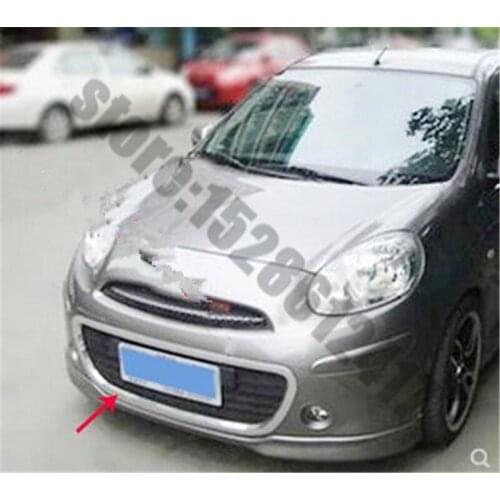 For Nissan march 2012-2019 ABS Chrome Front Grille Around Trim Racing Grills Trim Front lower grille Car Styling