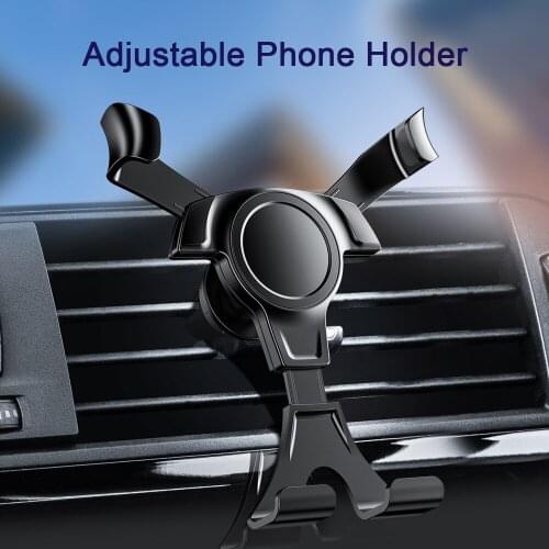 Adjustable Phone Holder Car Air Vent Gravity Mount Cradle 360-Degree Gravity Car Mount Stand Vehicle Navigation Accessories
