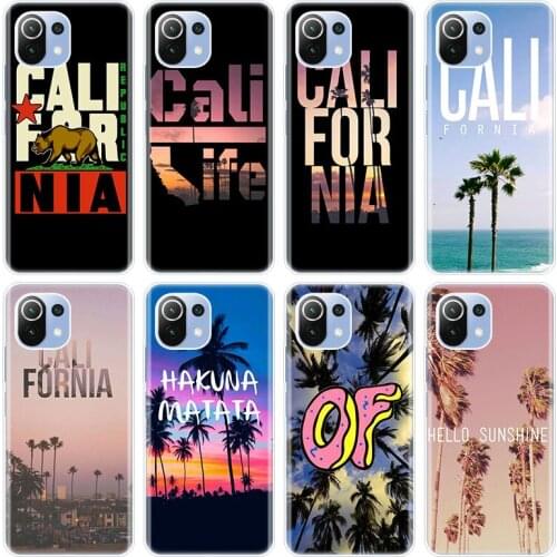 Palm trees Summer beach Silicone Case for Xiaomi Mi POCO X3 NFC M3 F3 11X 11i 11 Ultra Note 10 S 10i 10T Pro 11 Lite Soft Cover