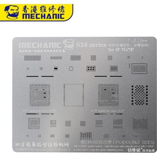 Mechanic BGA Reballing Stencil for iPhone 5 5s 6 6S 7 8 X IC Chip Reballing Stencils