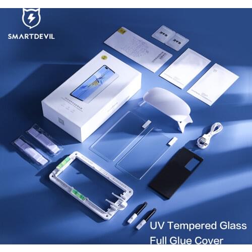 SmartDevil Full Glue UV Tempered Glass For Oneplus 9 Pro UV Screen Protector For One plus 9Pro Sensitive HD Clear