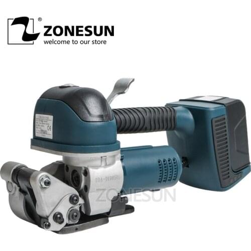 ZONESUN DD19 Heavy Duty Battery Strapping Tool For PET & PP Strapping 3/4''-1.0'' Plastic Steel Strip For Packaging