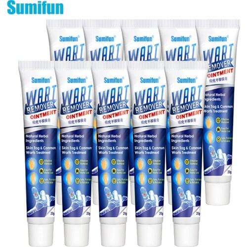 10pcs Warts Remover Antibacterial Ointment Wart Treatment Cream Skin Tag Remover Herbal Extract Corn Plaster Warts Skin Care