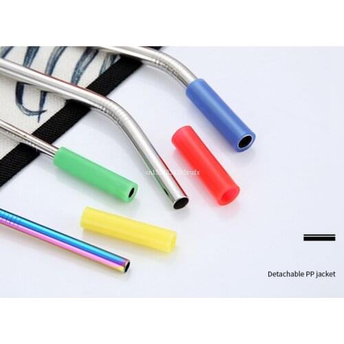 1000pcs Covers for Stainless Steel Drinking Straw Reusable Silicone Covers for Teeth Care Wholesale