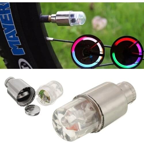 7 Colors Car Motor Wheel Tyre Tire Valve Cap LED Light Spoke Flashing Lamp for Motorcycles Cycling Bike Bicycle Car