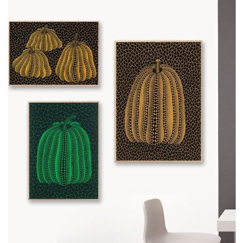 Halloween Pumpkin artwork Poster and Print Abstract Pop Canvas Painting Modern Wall Pictures For Living room Home Decor Cuadros