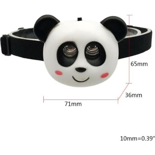 Childs Headlight with Headband Cartoon Animal Headlamp SOS Flashlight Kids Gift G32A