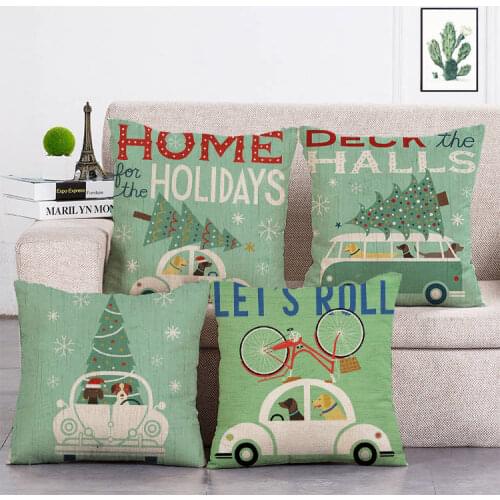 Home Holiday Deck Hell Cushion Cover for Sofa Home Linen Pillowcase 45*45cm Pillows Covers Car Sofa Home Decor Pillow Case T323