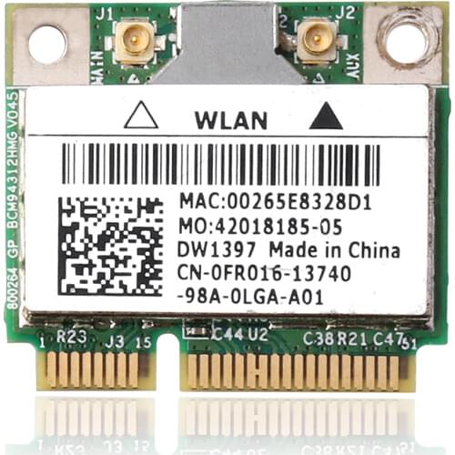 DW1397 BCM94312HMG WIFi Wireless WLAN Card for Dell FR016 KW770 BRCM1030 54 Mbps Half Mini PCI E module card for Dell 1440 1750