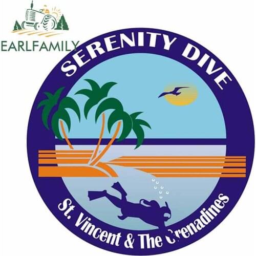 EARLFAMILY 13cm x 13cm For Serenity Dive Car Stickers DIY Graphics Decal Graffiti Waterproof Occlusion Scratch Decoration