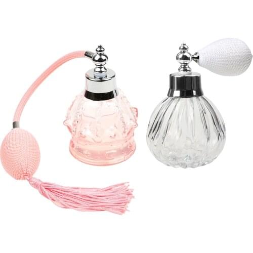 2 Pieces 100ml Perfume Pump Bottle Elegant Travel Container