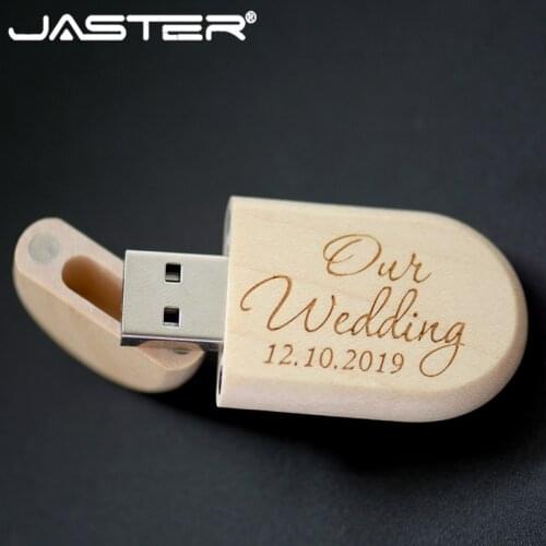 JASTER LOGO Customized usb flash drive wooden creative gift pendrive 4GB 8GB 16GB pen drive 32G 64GB u disk memory stick