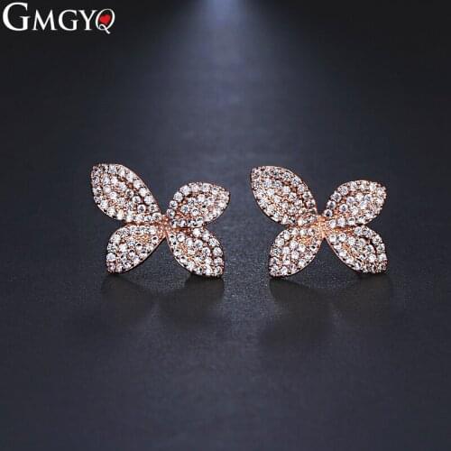 GMGYQ Transparent Crystal Ornaments Fashionable Flowers Earrings Wedding Dresses Jewelry Gowns Accessories Girlfriends Gifts