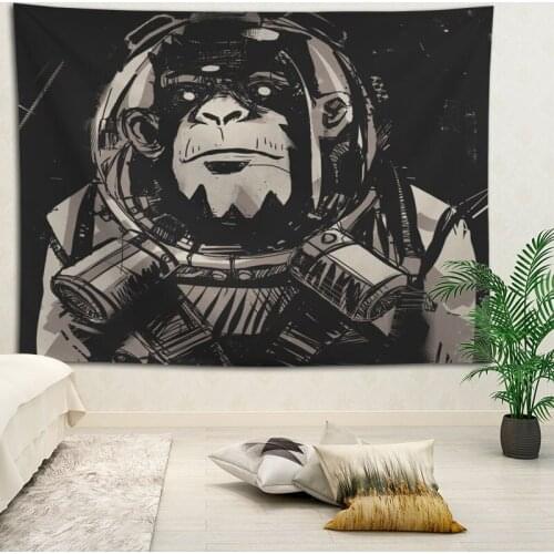 Tapestry Monkey In Space Art Pattern Background Decorative Wall Hanging For Living Room Bedroom Dorm Room Home Decor 70x100cm