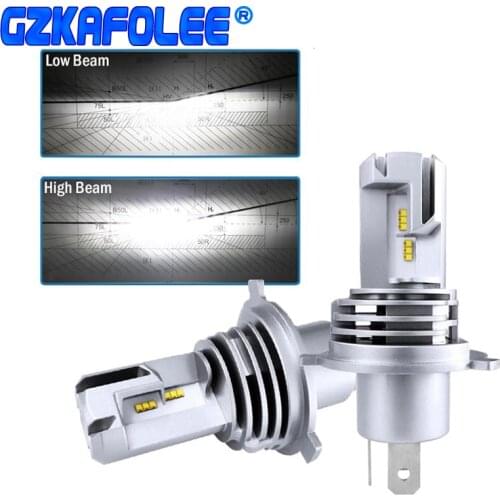 H4 H7 led H11 Car Motorcycle LED Headlight Bulbs M3 Mini High Low Hi Lo Beam ZES Chips 60W 12000LM 6000K Wireless Direct Plug-in