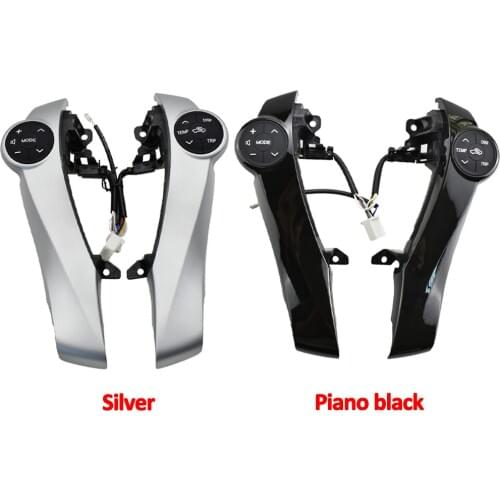 Silver & Piano black steering wheel control buttons for T oyota Prius / Prius C / Aqua Car-styling buttons 45186-47030-C0/B0