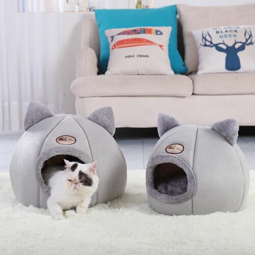 Cat Bed Mat Kennel Winter Pet Bed Cat House Winter Warm Puppy Cushion Nest Dog Sleeping Mat Blanket Portable Cat Supplies