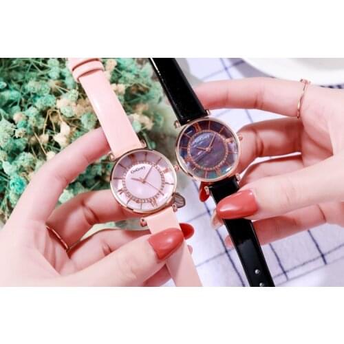 2019 Hot Leather Strap Quartz Watch For Women Fashion Dress Watch Casual Sports Pink Wrist Watch Relogio Feminino Drop Shipping