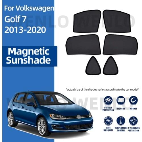 For Volkswagen Golf 7 Magnetic Mesh Curtain Breathable And Anti-Direct Sun Car Window Windshield Sunshades Cover UV Protection