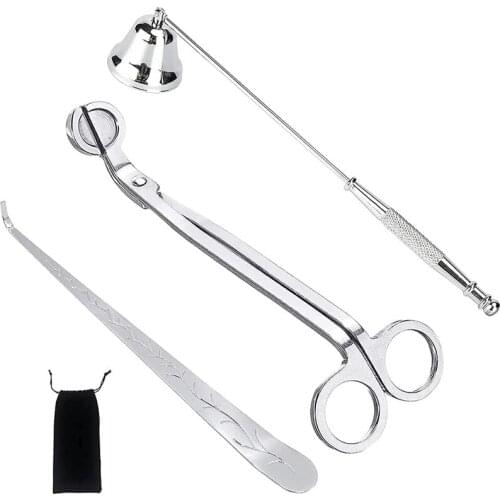 Candle Accessory Set, Candle Wick Trimmer Candle Snuffer Candle Cutter 3 Pack Candle Care Kit for Candle Lovers