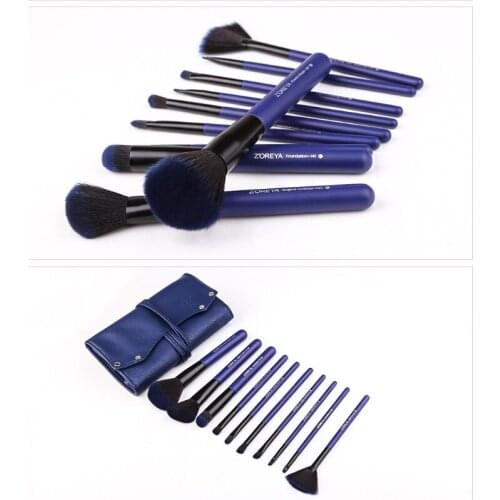 10 Pcs Makeup Brush Suit Contour Powder Foundation Blush Eye Shadow Eyebrow Lips Make Up Tool New Fashion Makeup Brush With Bag