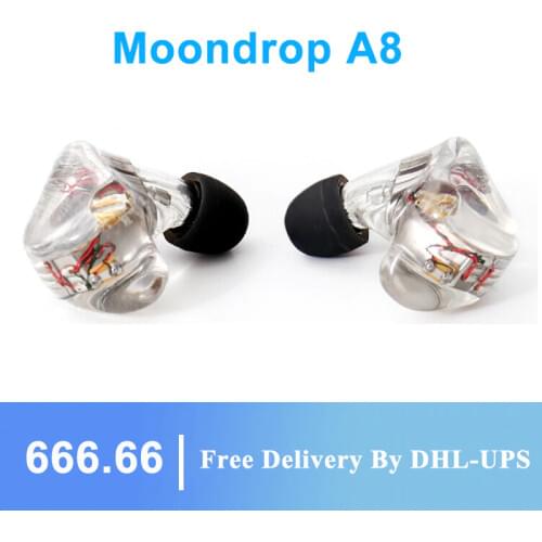 Moondrop A8 8BA Balanced Armature Earphone with Detachable Cable Hifi In-Ear Earphone