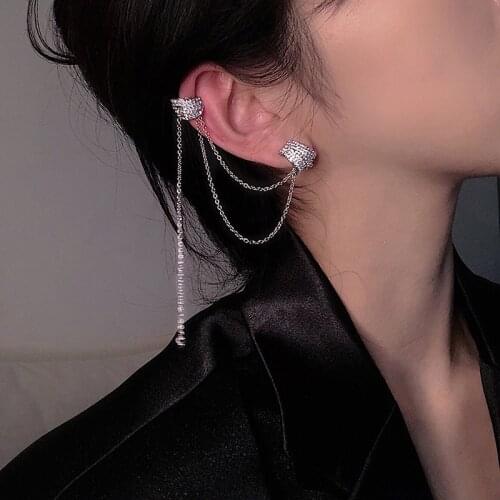 2020 New Fashion Hot Sale Womens Earrings Ear Clip Chain Tassels Drop Earrings for Women Bijoux Korean Gifts Jewelry Wholesale