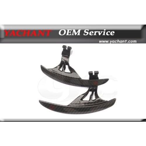 New Coming Red Symbol Dry Carbon Fiber Shifter Fit For 08-13 R35 GTR CBA DBA Lengthened Shift Paddle Twill Weave Glossy