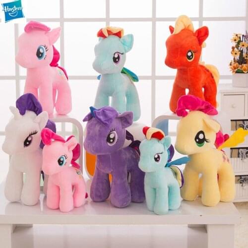 Original Hasbro Animal Plush Cartoon Horse Dolls Models My Little Pony 20cm Plush Horse Doll for Girl Toys Anime Plushie Toys