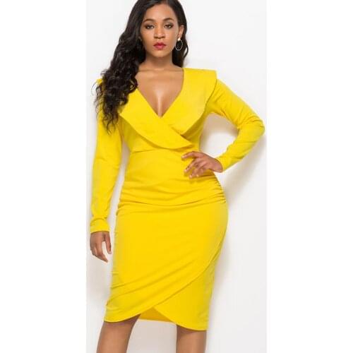 Popodion V-neck Women Dresses