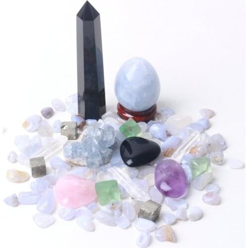 Natural Rough Crystal Rock Specimen Mixed Collection Healing Decoration