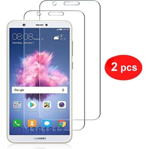 2Pcs Glass For Huawei P Smart Tempered Glass for Huawei P Smart Screen Protector For Huawei Enjoy 7s Glass Full Cover Film