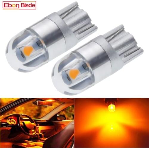 2/4 Pcs T10 W5W 5w5 LED Bulb 3030 SMD t 10 168 Car Accessories Clearance Light Reading lamp Auto 12V Amber Yellow Orange Motor