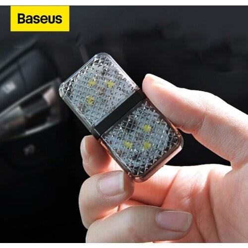 Baseus 2Pcs 6LEDs Safety Warning Light Car Openning Door Anti-collision Flash Lights Wireless Magnetic Alarm Signal Lamp Light