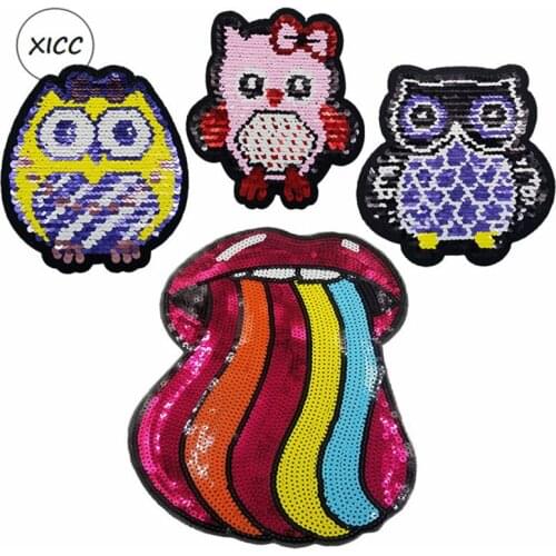 T-N Cartoon Big Kiss Mouth Lip Large Embroidered Patches Sexy Red Long Tongue Applique Stickers On Clothes Handmade DIY Fabric