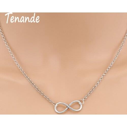 Tenande New Fashion Silver Color Charm Jewelry Infinity Choker Necklaces & Pendants for Women Party Jewelry Gifts Bijuter Colar